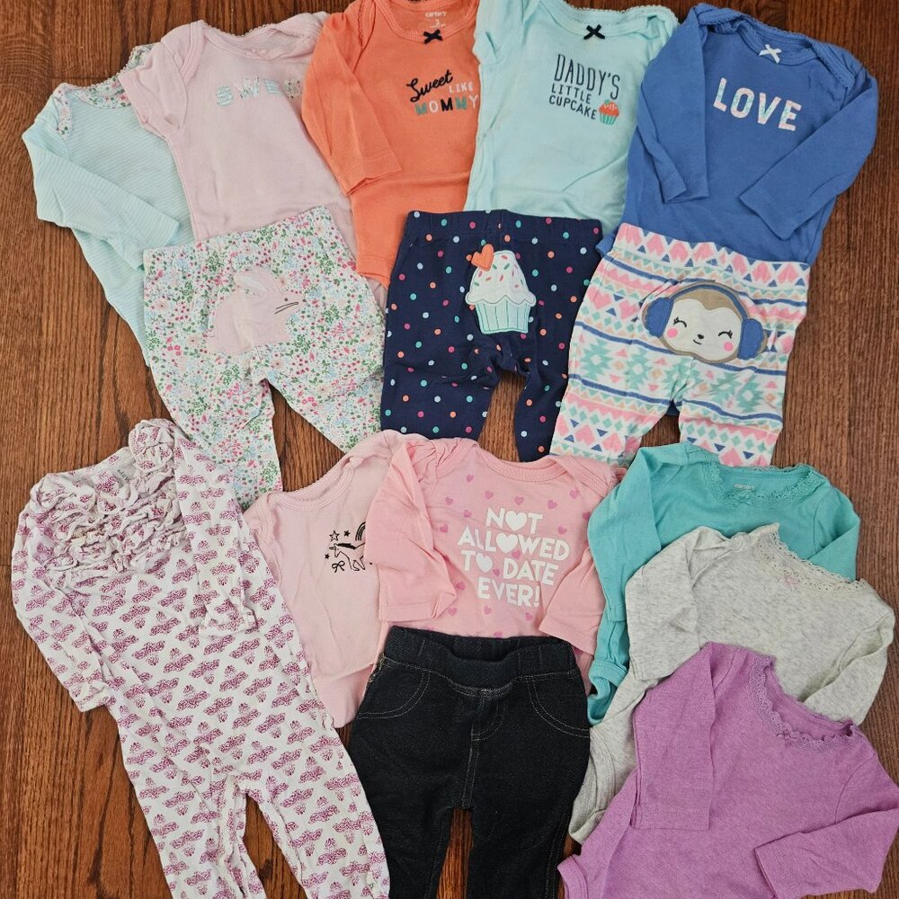 3 months Baby girl bundle Carter's, Burt's bees, children's place